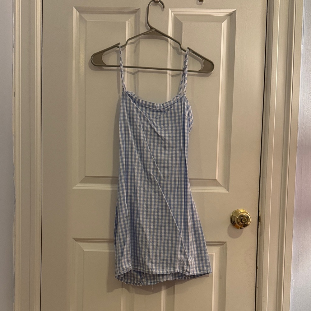 Blue Gingham Women’s Mini Dress